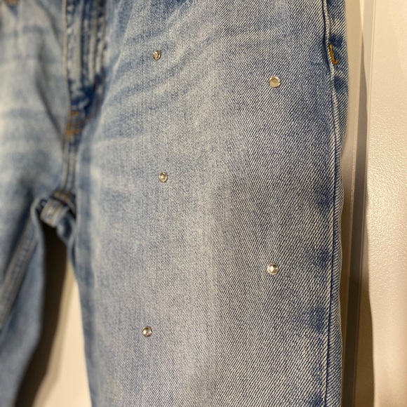 Zara Boyfriend Cut Jeans with rhinestone studs - Picture 3 of 11